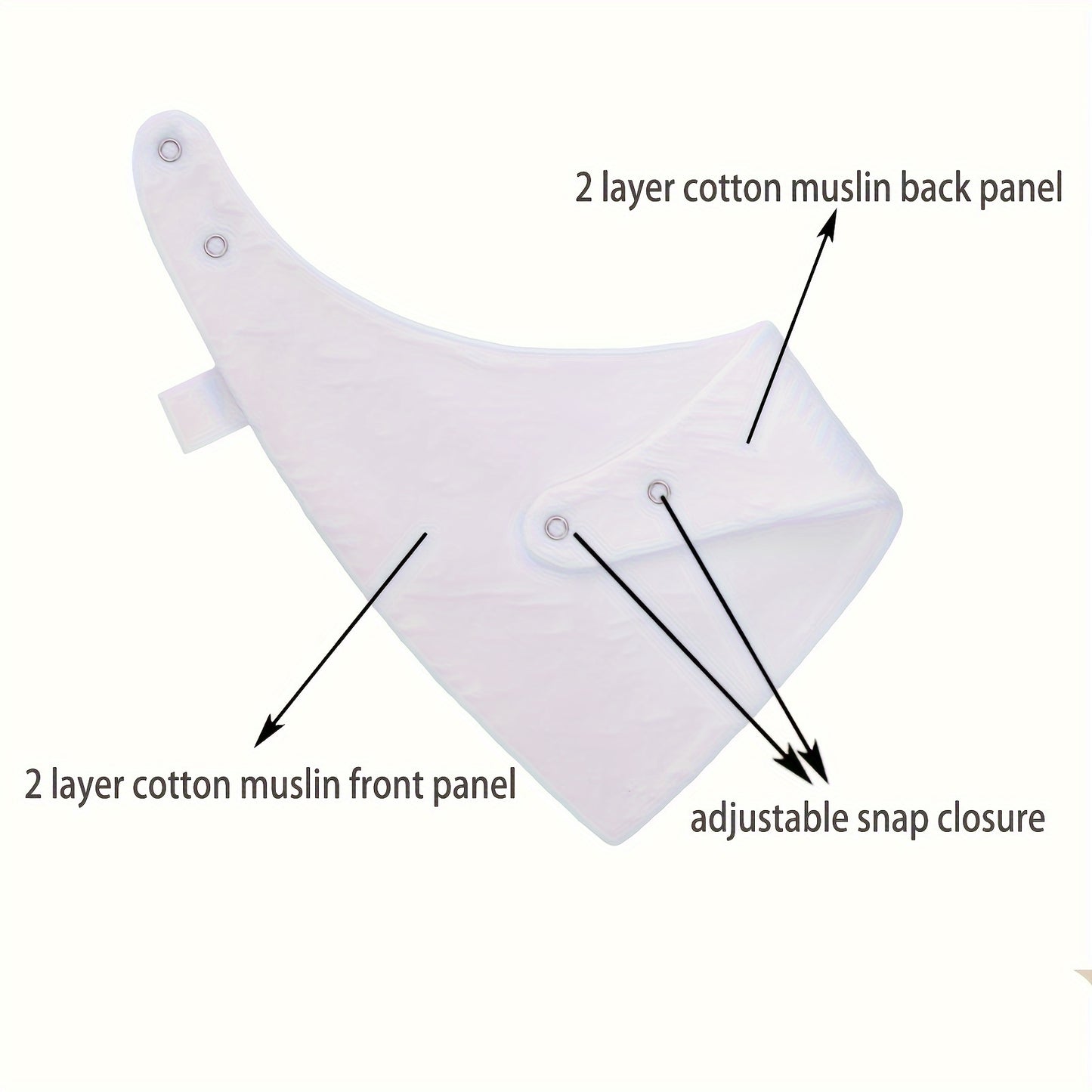 10-pack Of Waterproof, Adjustable Snap-on, Breathable, Soft, Baby Bibs, Suitable For Both Boys And Girls,